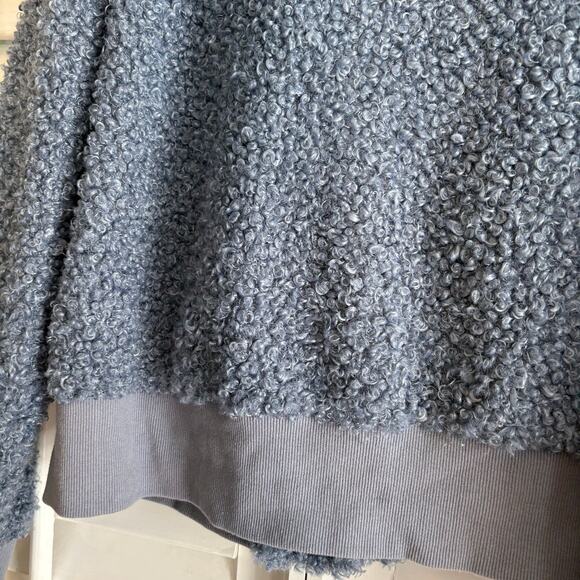 Primi Pale Blue Fuzzy Button Up Jacket Size 1X - Picture 4 of 7